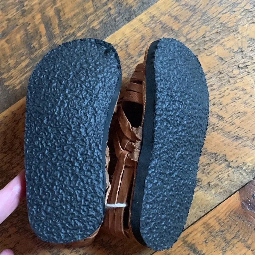 Authentic Huarache brown leather sandals Made in Panama